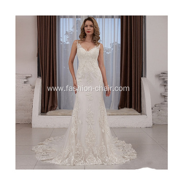 Sexy Sweetheart Mermaid Bridal Women Bride Wear Long Shiny Lace Wedding Dress